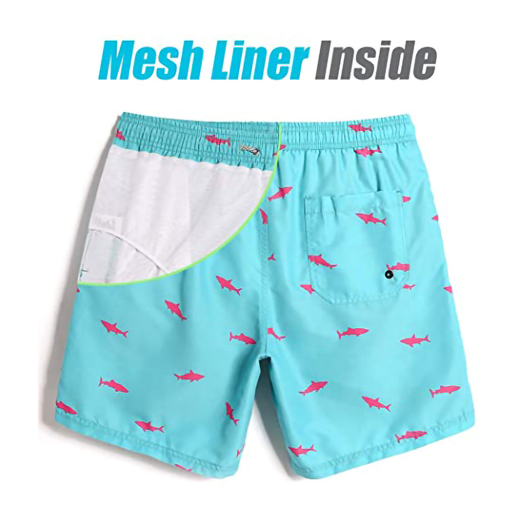 Mens Printed Beach Shorts Casual Summer Style