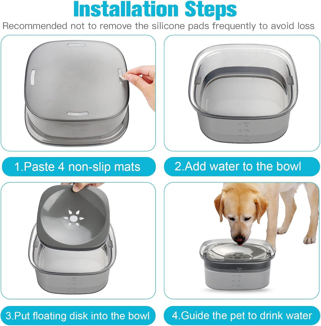 anti spill slow water feeder bowl