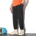 Mens Drawstring Trousers Relaxed Casual Joggers