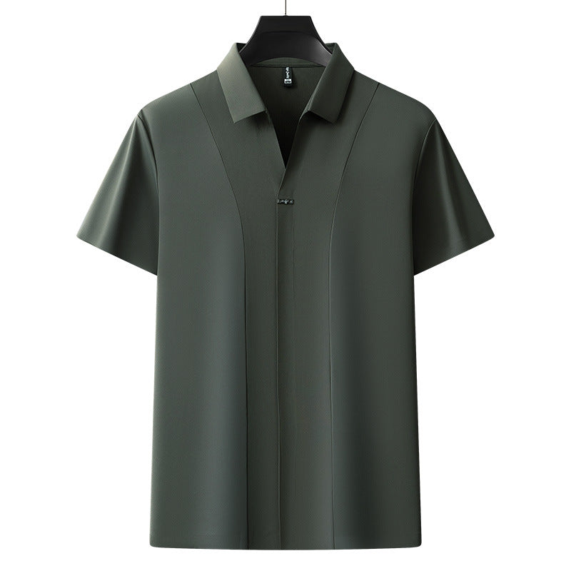 Mens Short Sleeve Polo Shirt Solid Colour