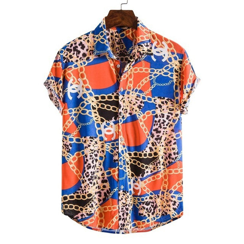 Mens Casual Polo Shirt Loose Fit Streetwear