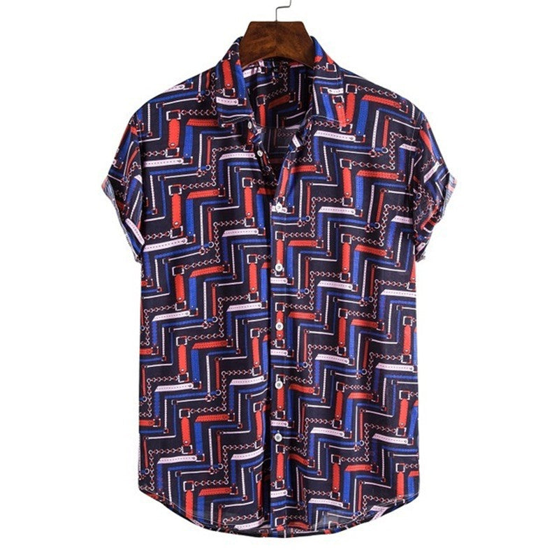 Mens Casual Polo Shirt Loose Fit Streetwear