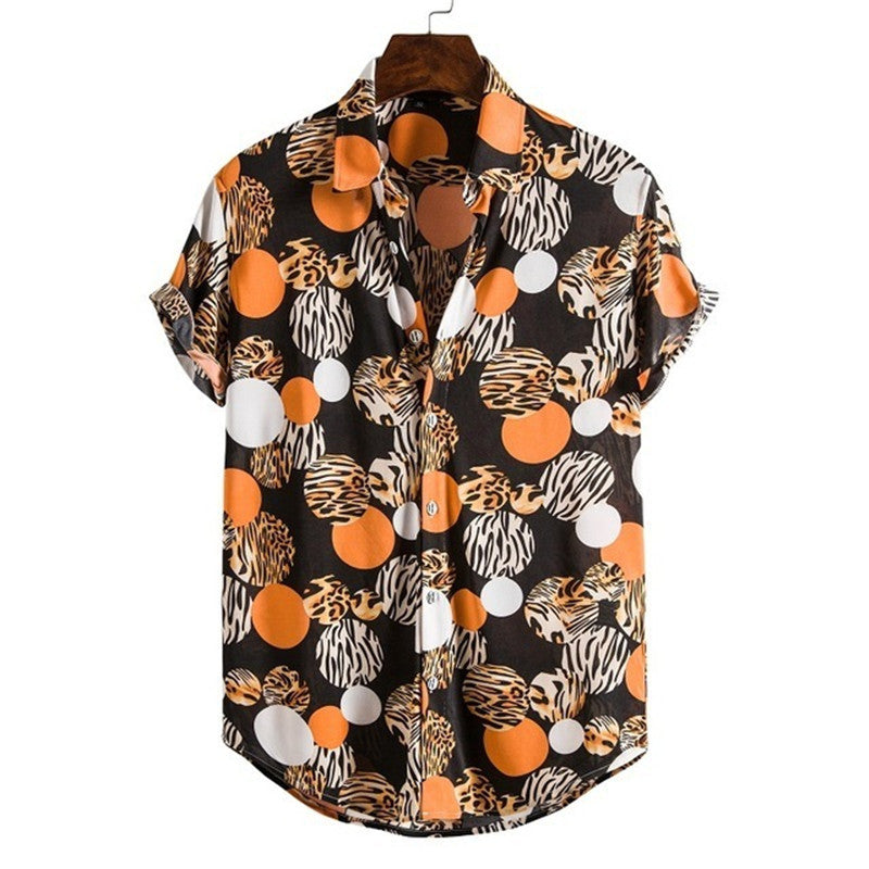 Mens Casual Polo Shirt Loose Fit Streetwear