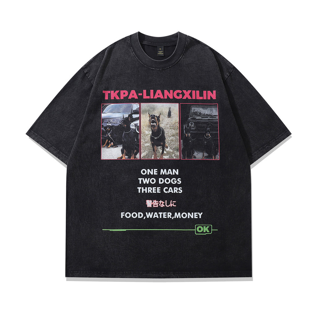 oversized doberman graphic tshirt
