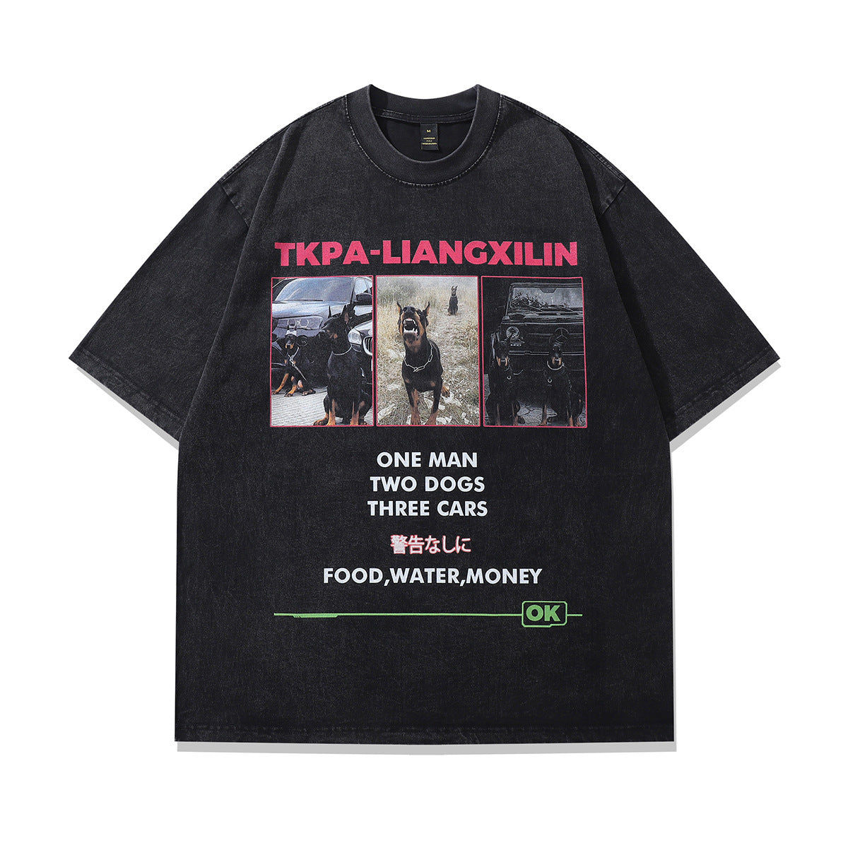 oversized doberman graphic tshirt