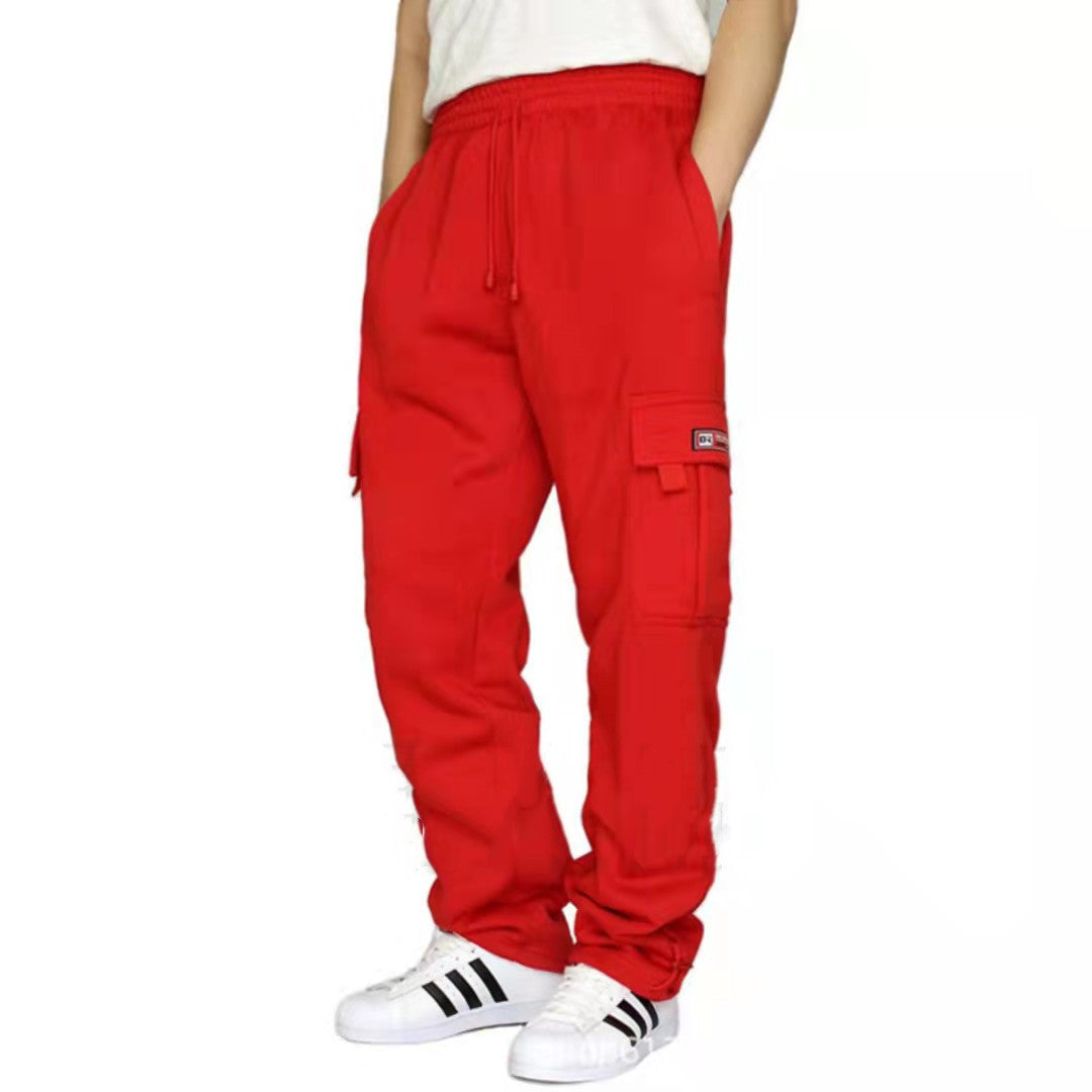 Mens Stretch Joggers Elastic Waist Drawstring Trousers