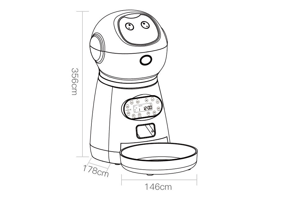 automatic pet feeder with voice recording
