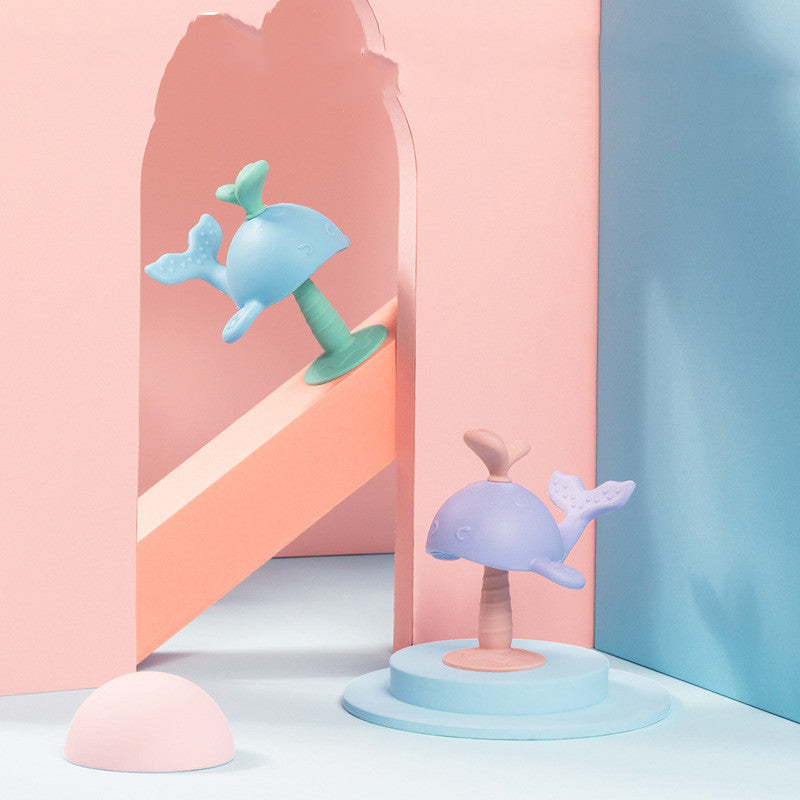 silicone whale teether
