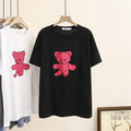 oversized bear print t-shirt