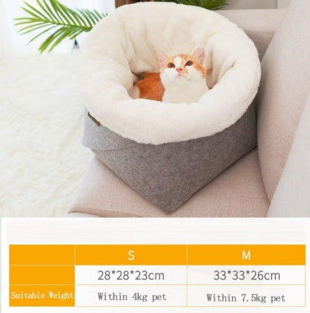detachable enclosed pet bed