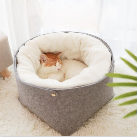 detachable enclosed pet bed