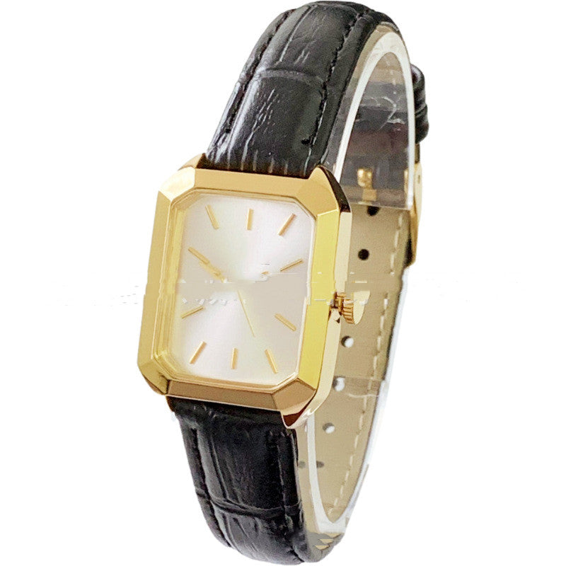 Square Dial Casual Watch with Green or White Dial
