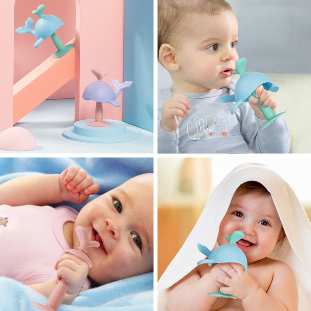 silicone whale teether
