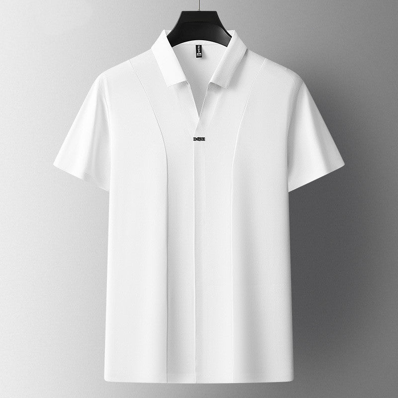 Mens Short Sleeve Polo Shirt Solid Colour