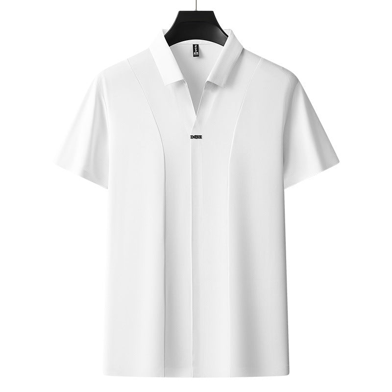 Mens Short Sleeve Polo Shirt Solid Colour
