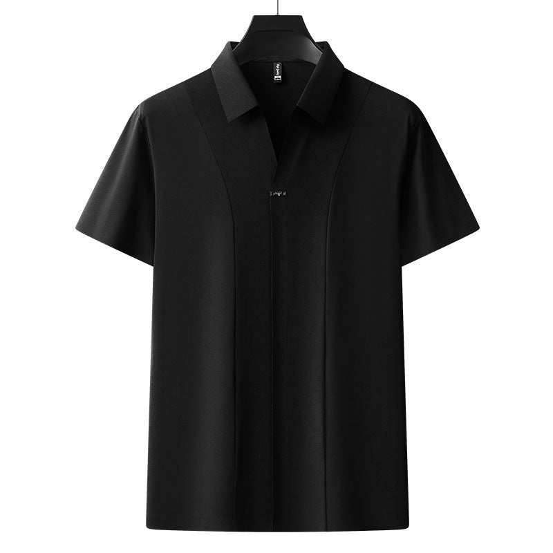 Mens Short Sleeve Polo Shirt Solid Colour