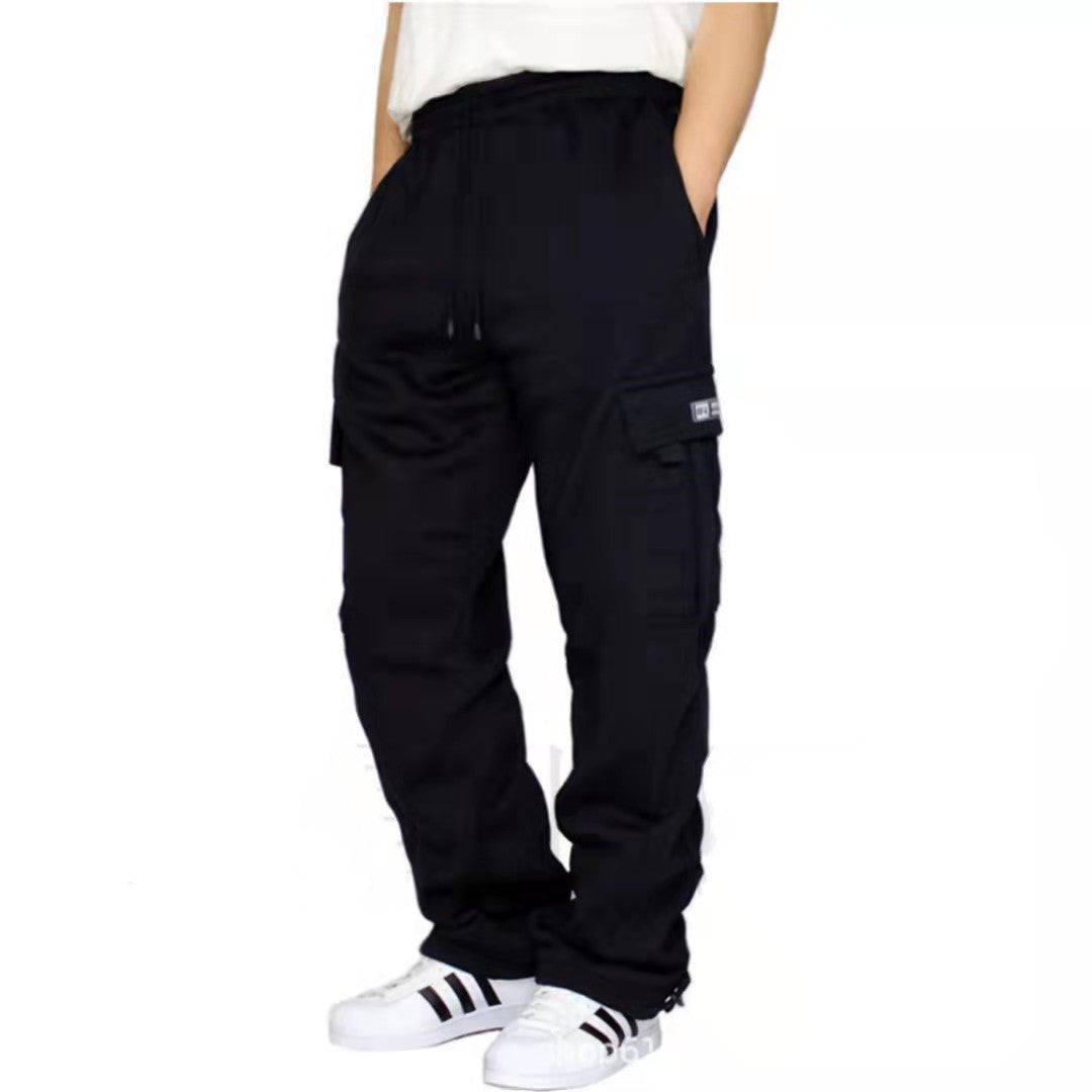 Mens Stretch Joggers Elastic Waist Drawstring Trousers