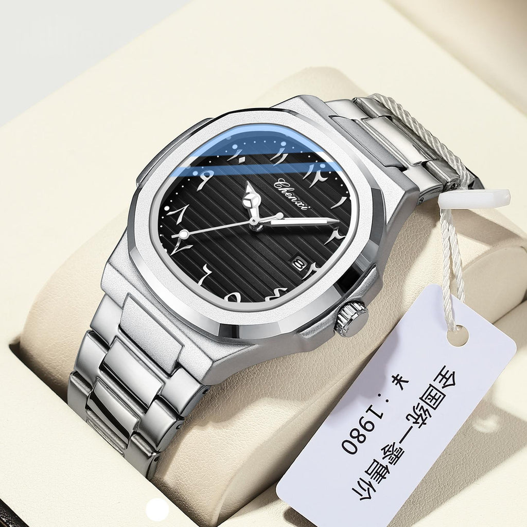 Mens Classic Quartz Watch with Stainless Steel Bracelet