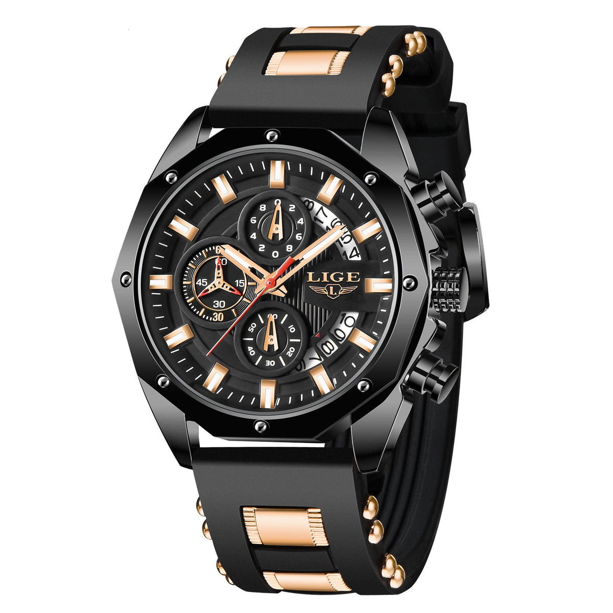 Mens Sport Watch with Chronograph Inspired Dial