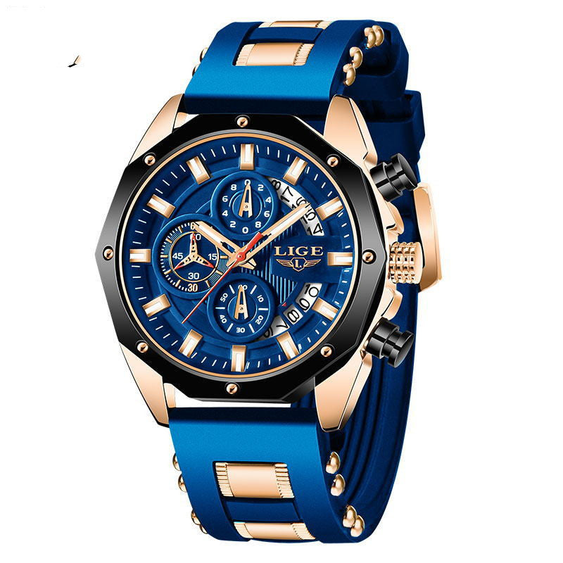 Mens Sport Watch with Chronograph Inspired Dial