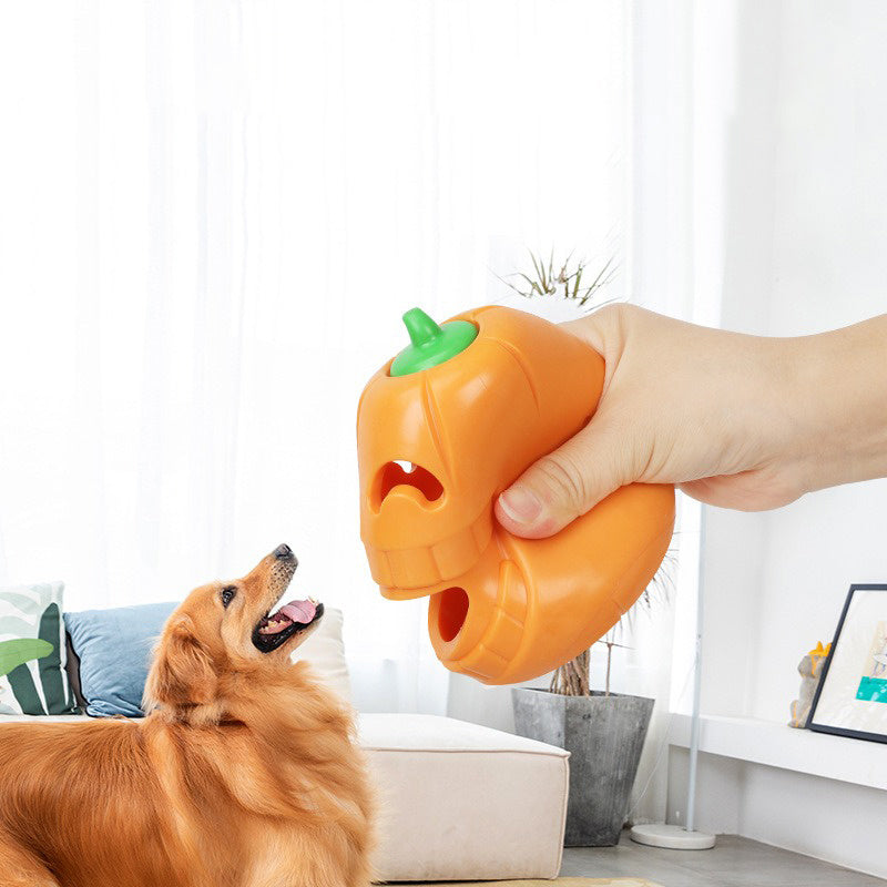 halloween pumpkin dog toy