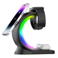 4 in 1 Magnetic Wireless Charging Station with RGB Light