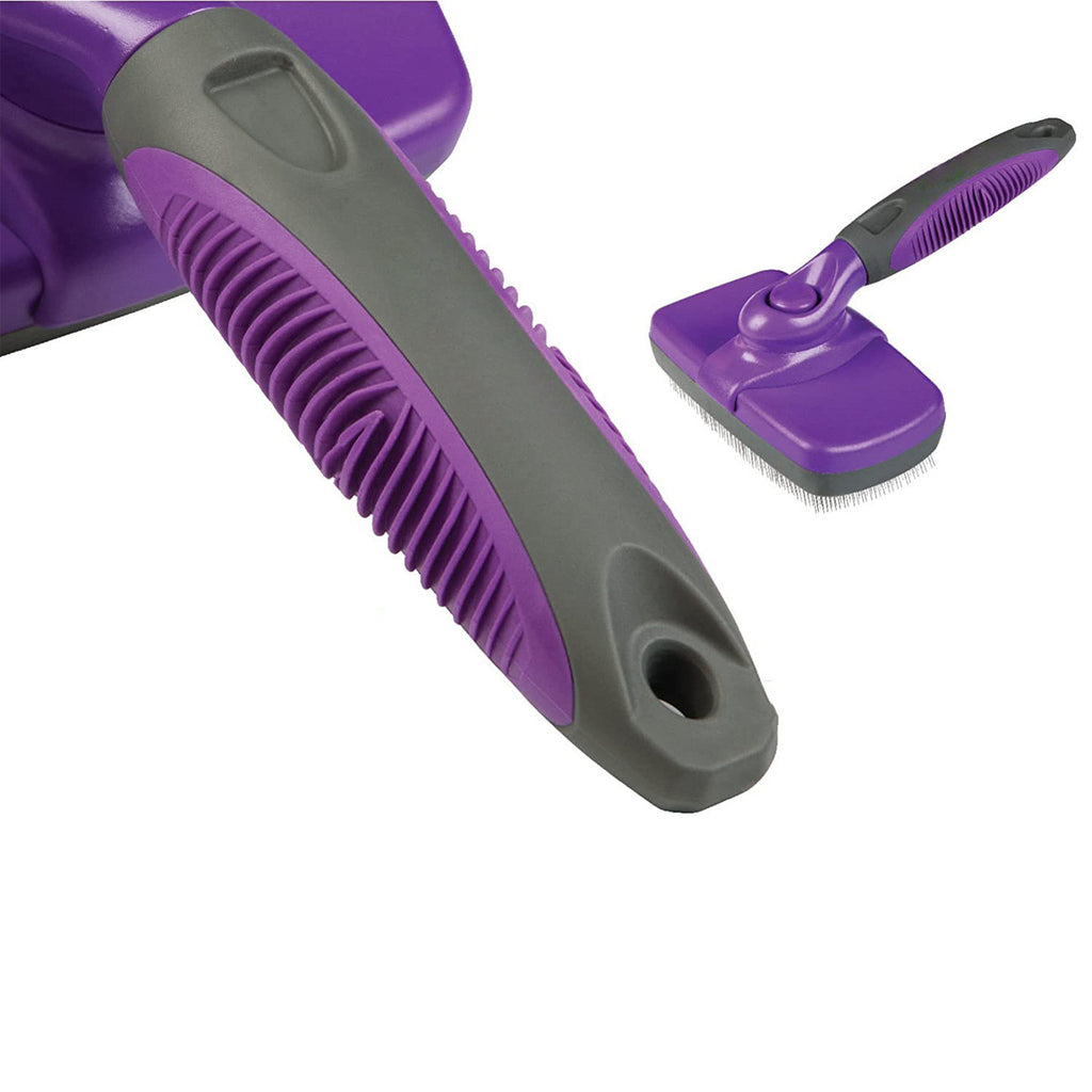 self cleaning deshedding brush