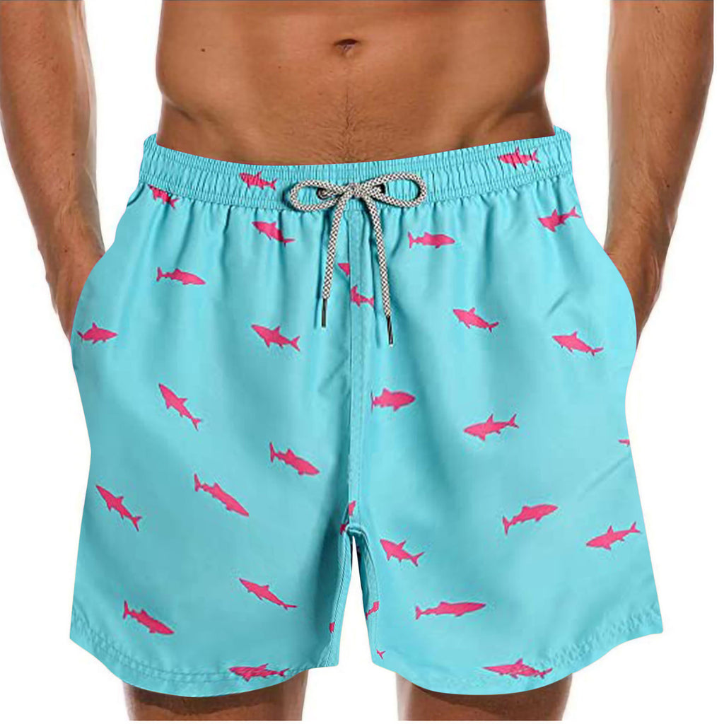 Mens Printed Beach Shorts Casual Summer Style