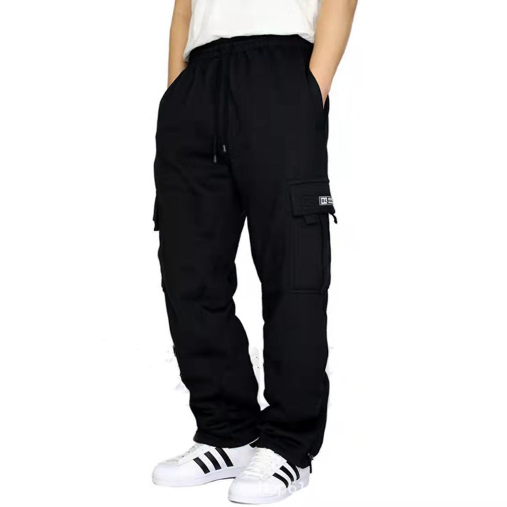 Mens Stretch Joggers Elastic Waist Drawstring Trousers