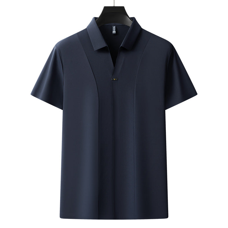 Mens Short Sleeve Polo Shirt Solid Colour