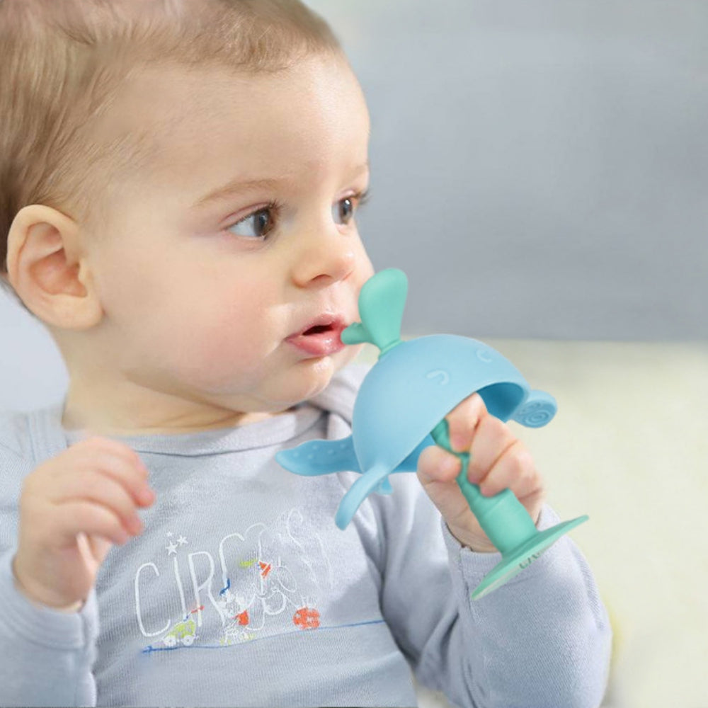 silicone whale teether