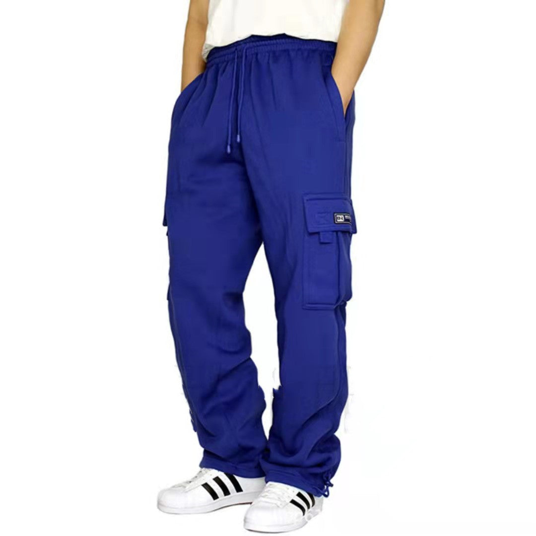 Mens Stretch Joggers Elastic Waist Drawstring Trousers