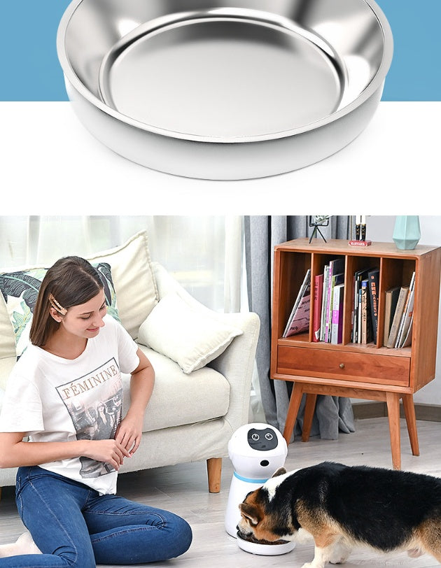automatic pet feeder with voice recording