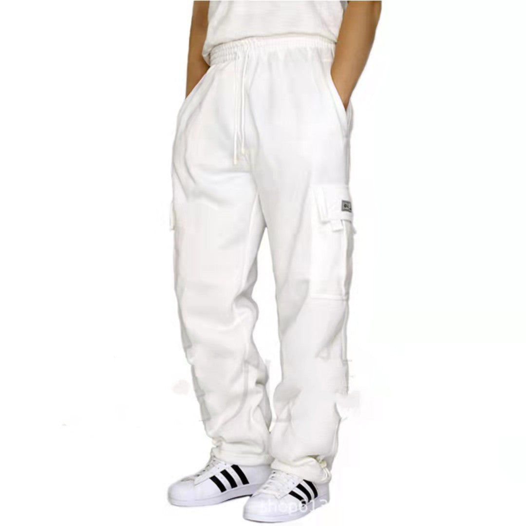 Mens Stretch Joggers Elastic Waist Drawstring Trousers
