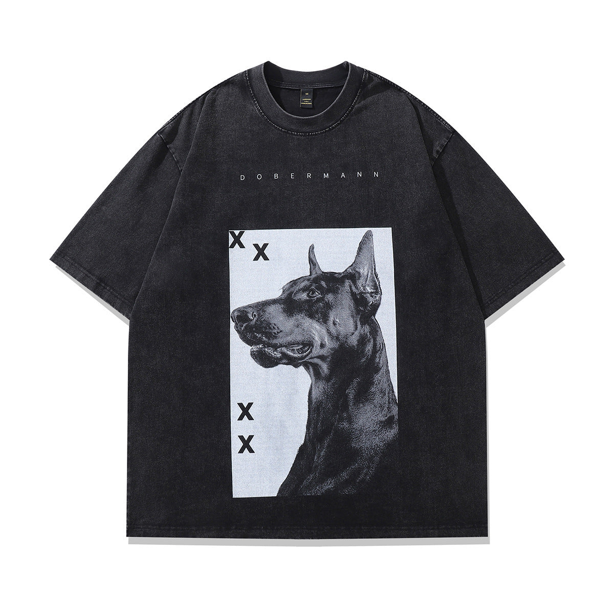 oversized doberman graphic tshirt