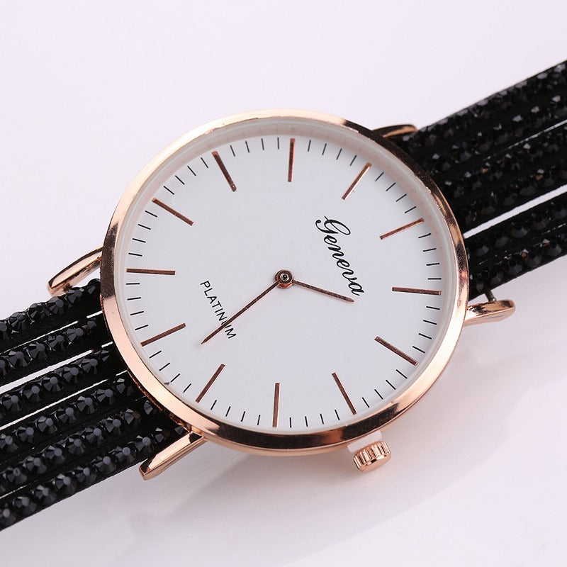 Womens Floral Bracelet Watch with Quartz Movement