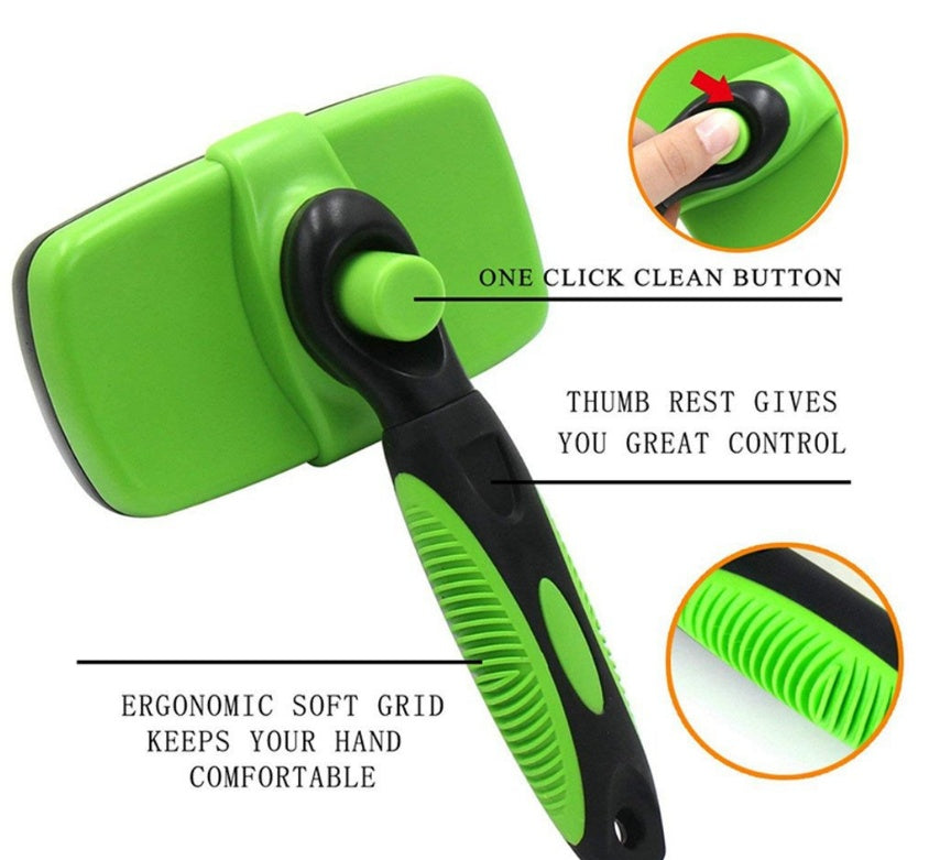 self cleaning slicker brush