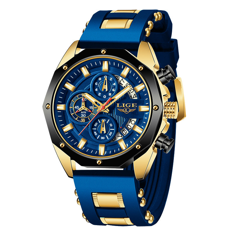 Mens Sport Watch with Chronograph Inspired Dial