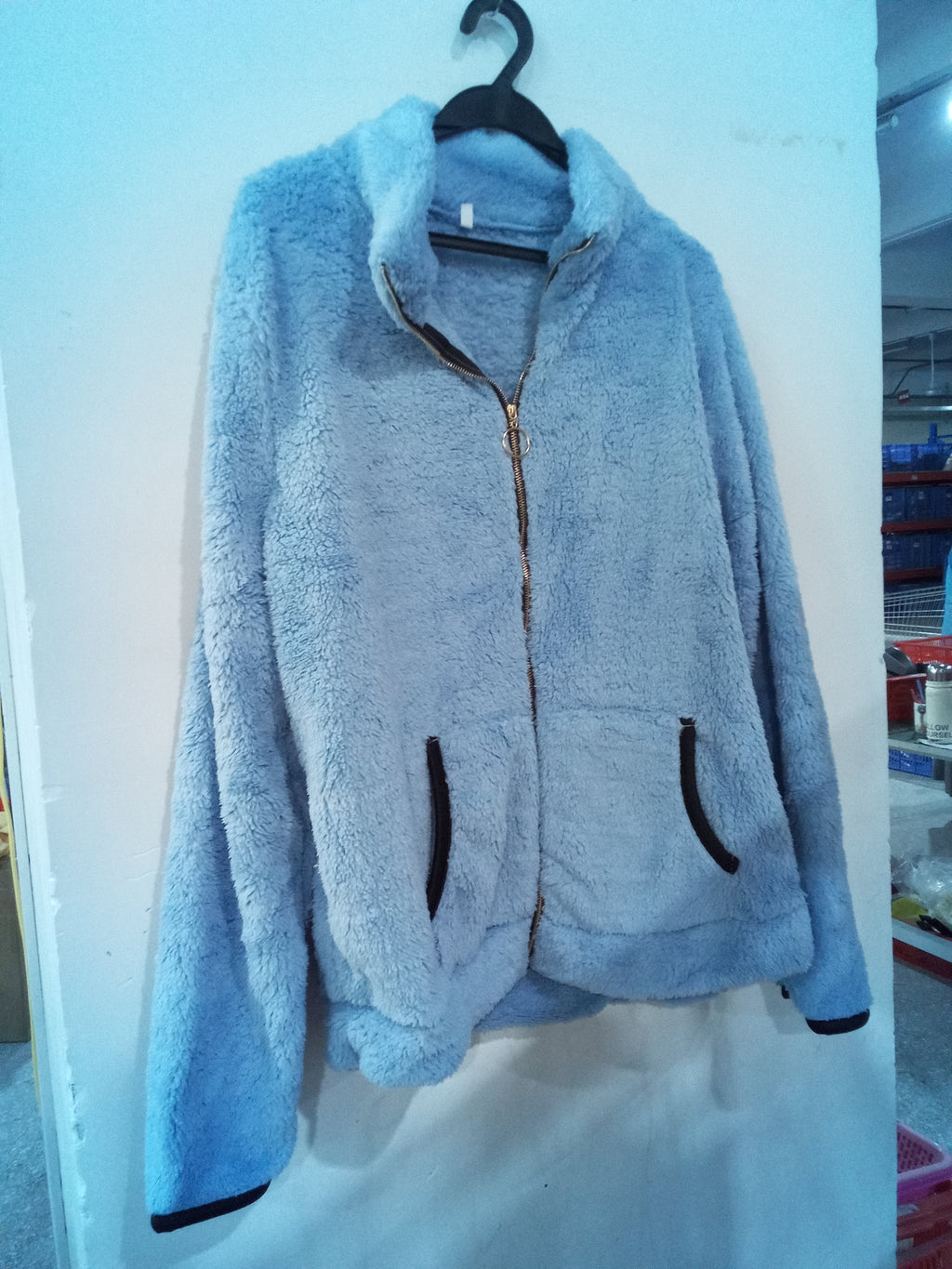 double sided fleece jacket Hooded Zip Up Jacket