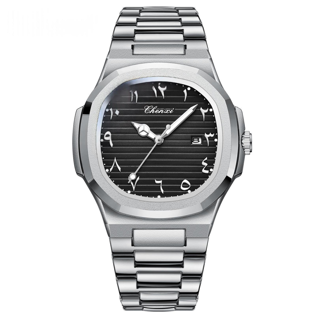 Mens Classic Quartz Watch with Stainless Steel Bracelet
