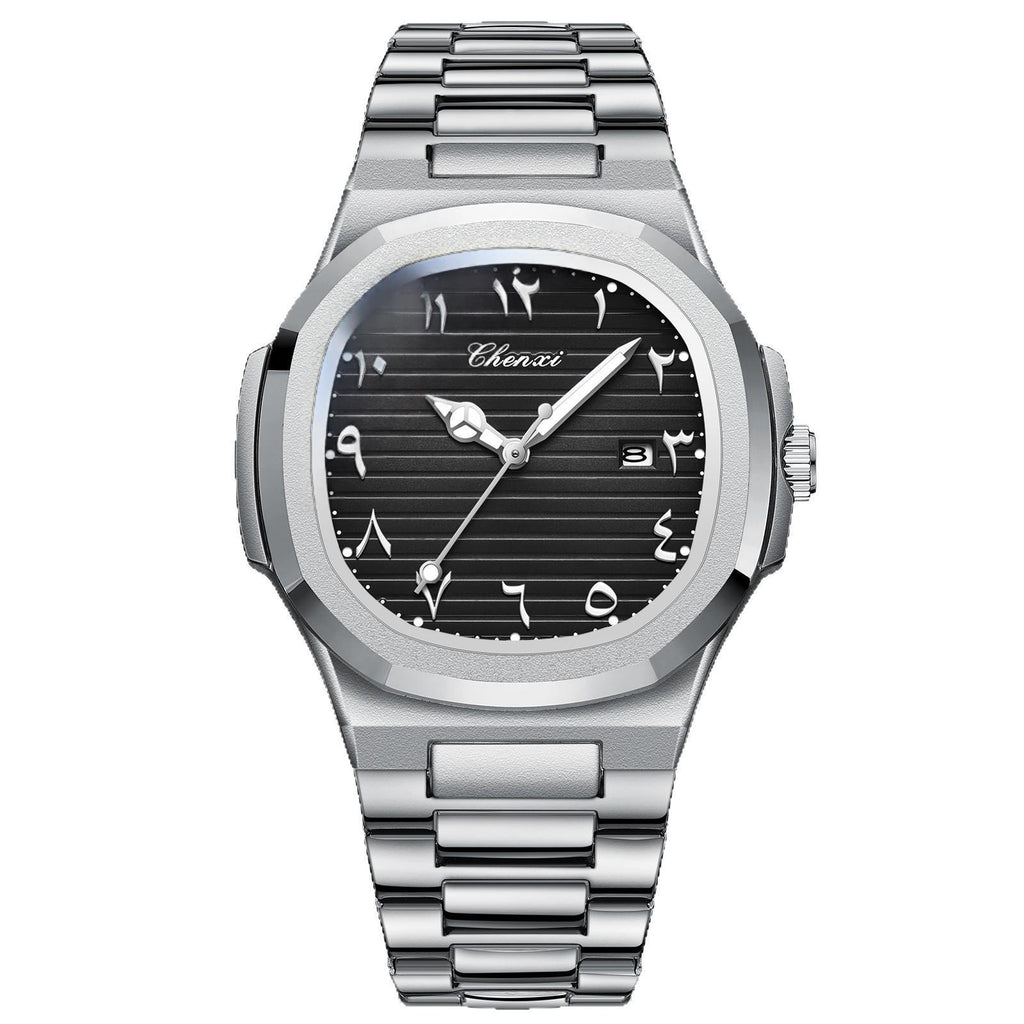 Mens Classic Quartz Watch with Stainless Steel Bracelet
