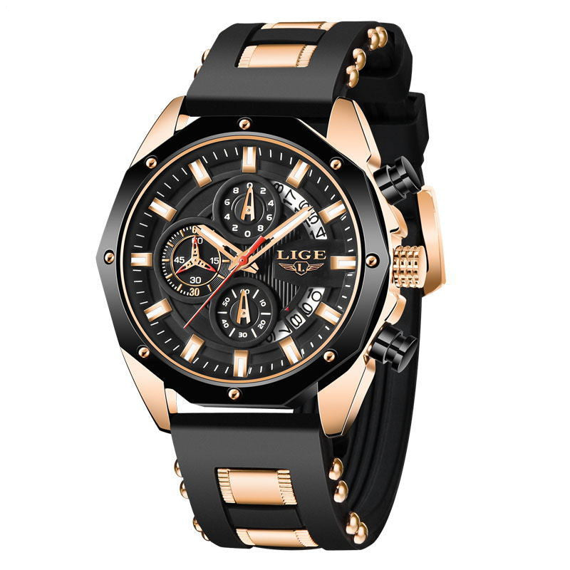 Mens Sport Watch with Chronograph Inspired Dial
