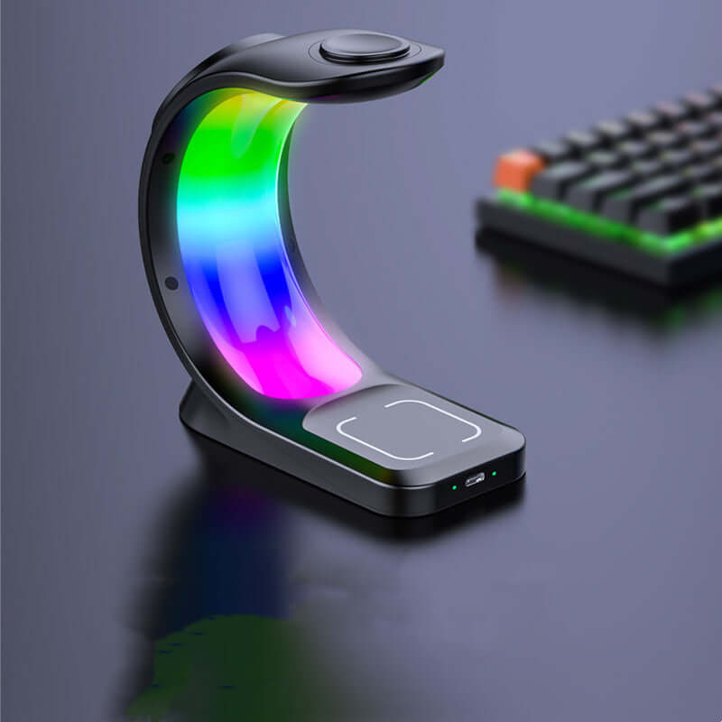 4 in 1 Magnetic Wireless Charging Station with RGB Light