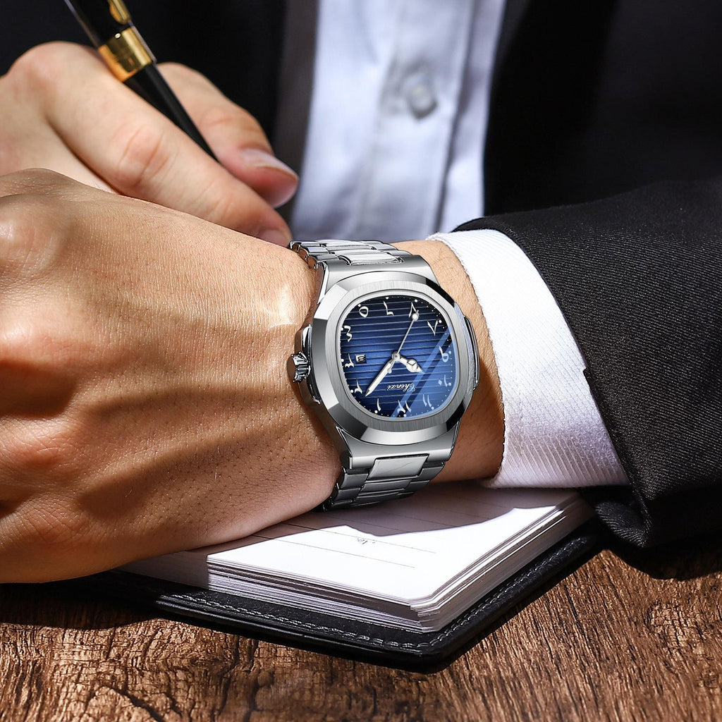 Mens Classic Quartz Watch with Stainless Steel Bracelet