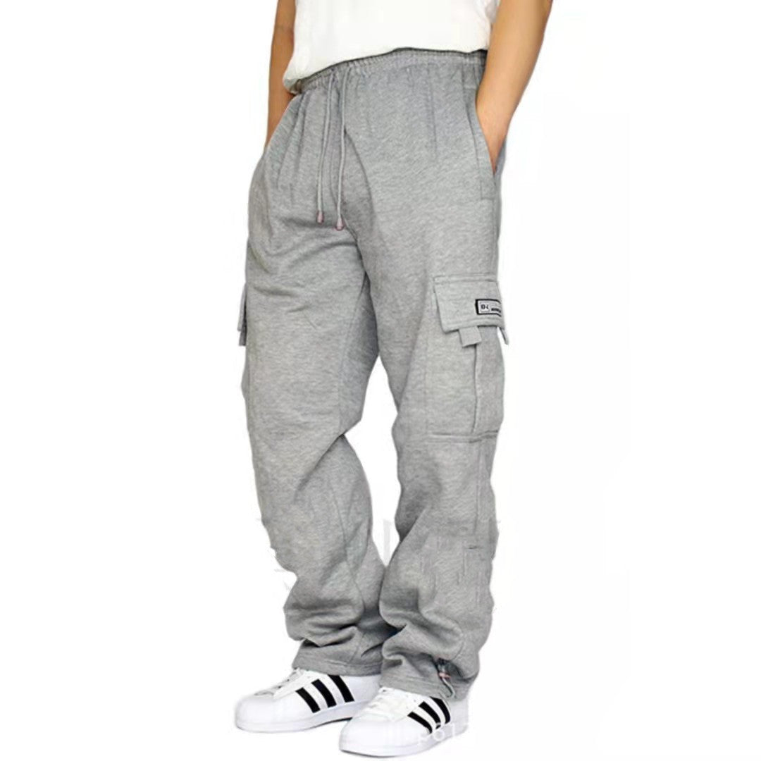 Mens Stretch Joggers Elastic Waist Drawstring Trousers