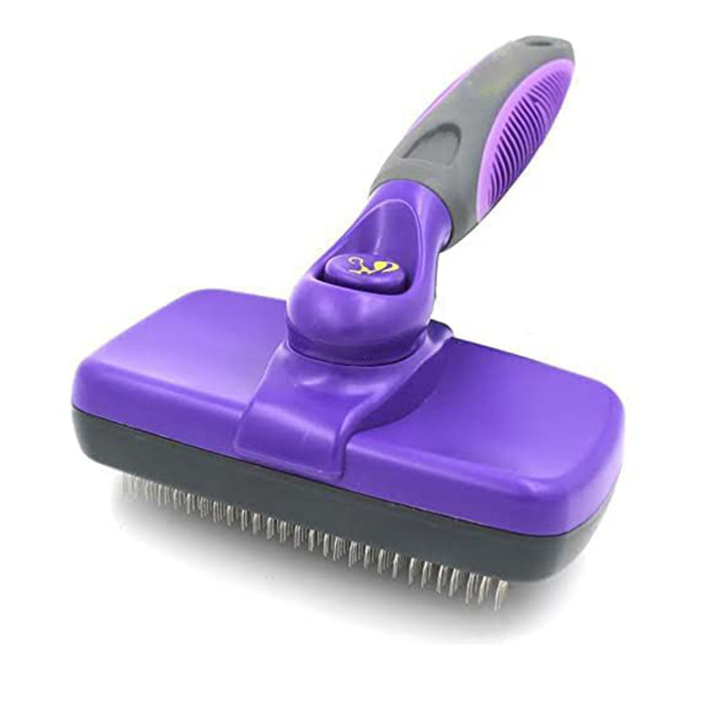 self cleaning deshedding brush