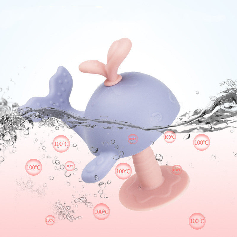 silicone whale teether