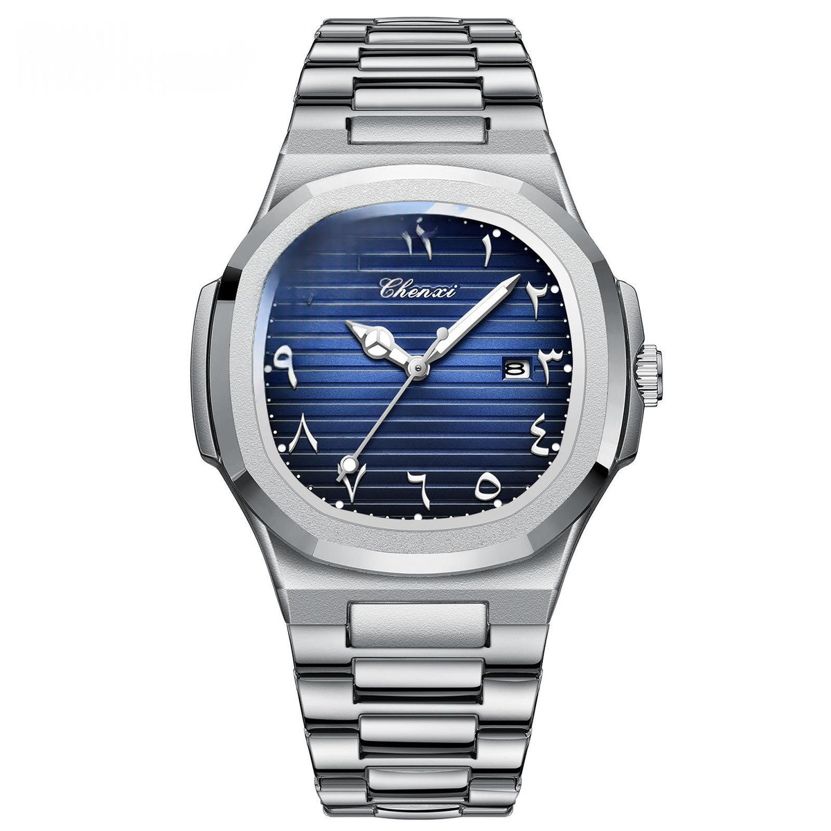Mens Classic Quartz Watch with Stainless Steel Bracelet