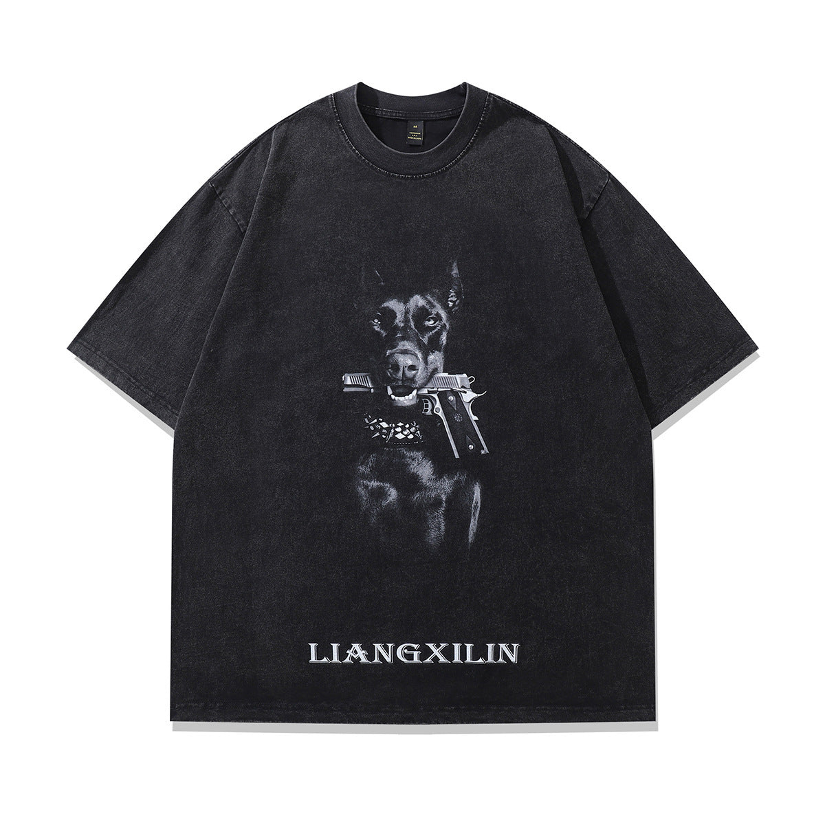 oversized doberman graphic tshirt