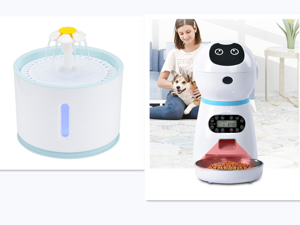 automatic pet feeder with voice recording